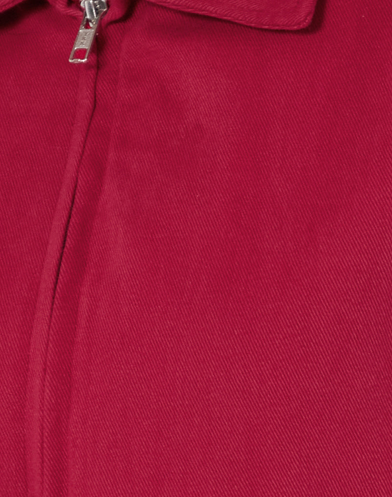 Vita Bomber Jacket in Adrenaline Red