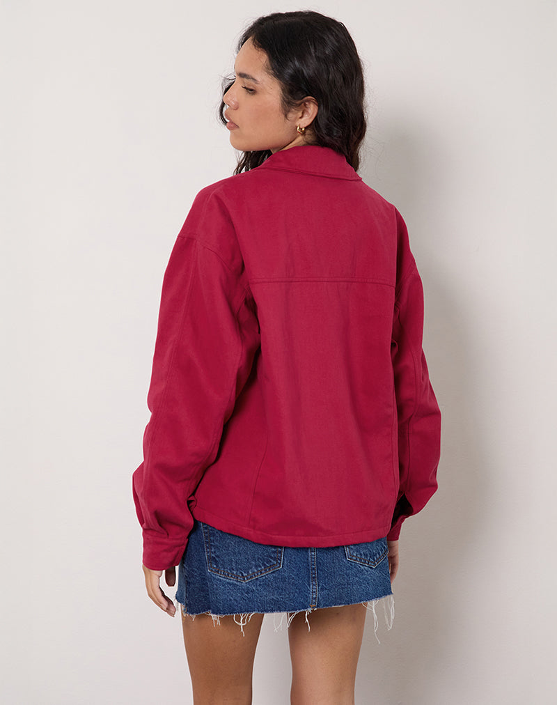 Vita Bomber Jacket in Adrenaline Red