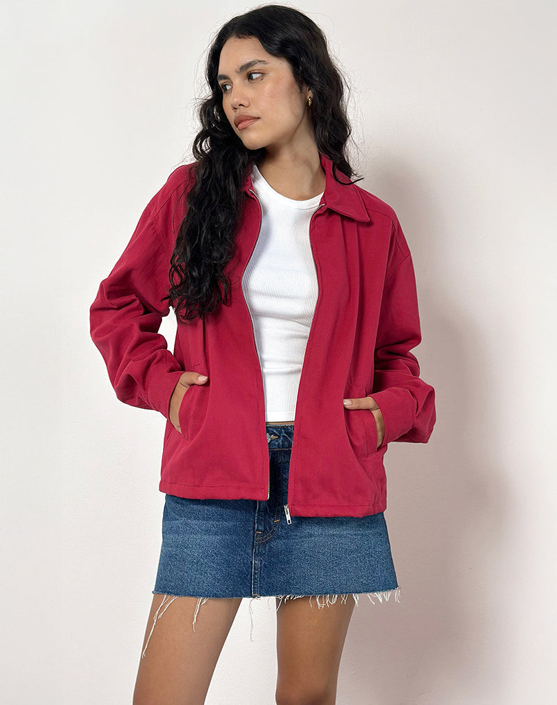 Vita Bomber Jacket in Adrenaline Red