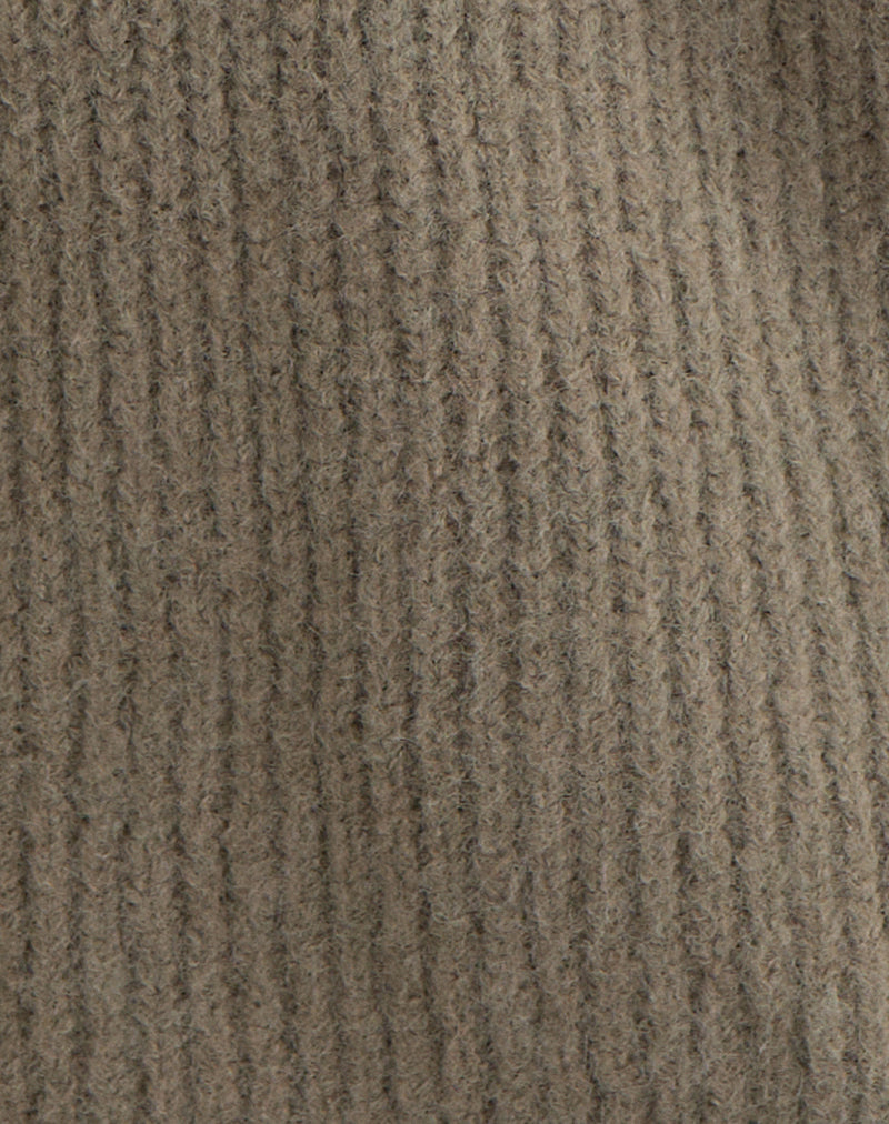 Viola Oversized Knitted Jumper in Light Olive