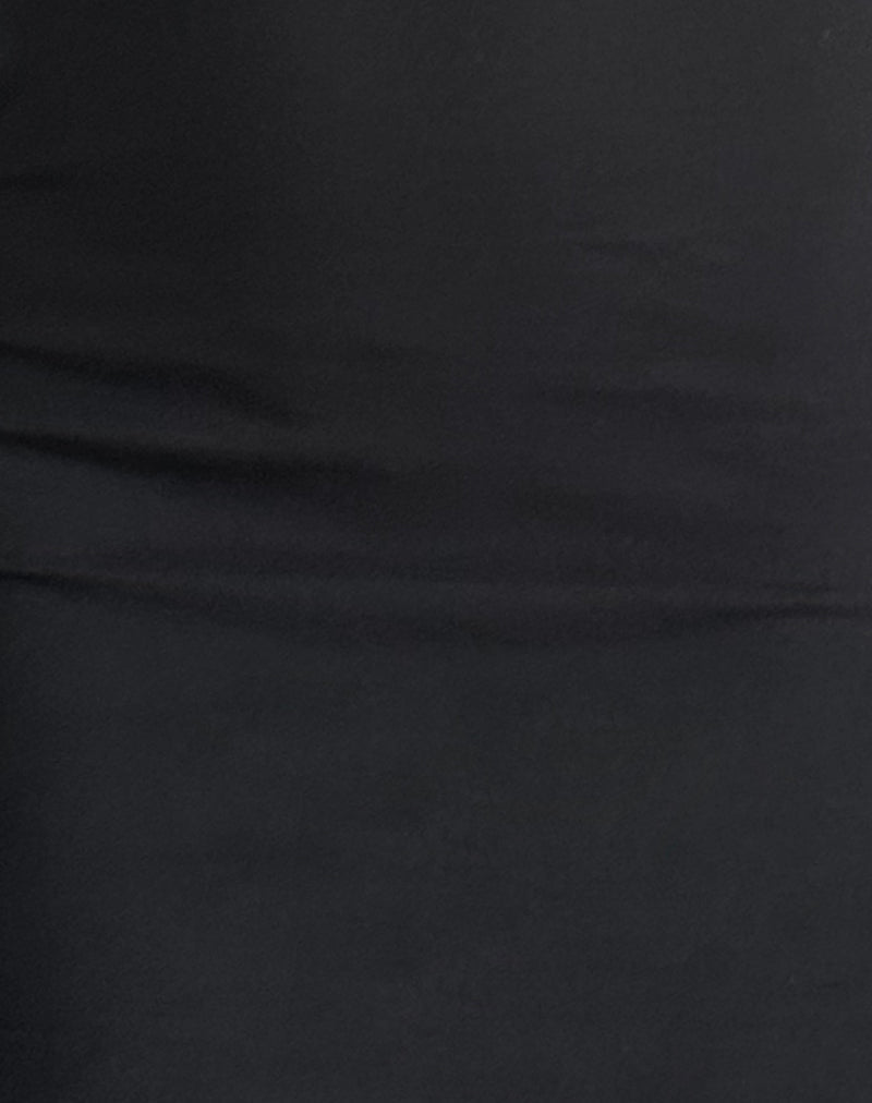 Wangi Backless Mini Dress in Lycra Black