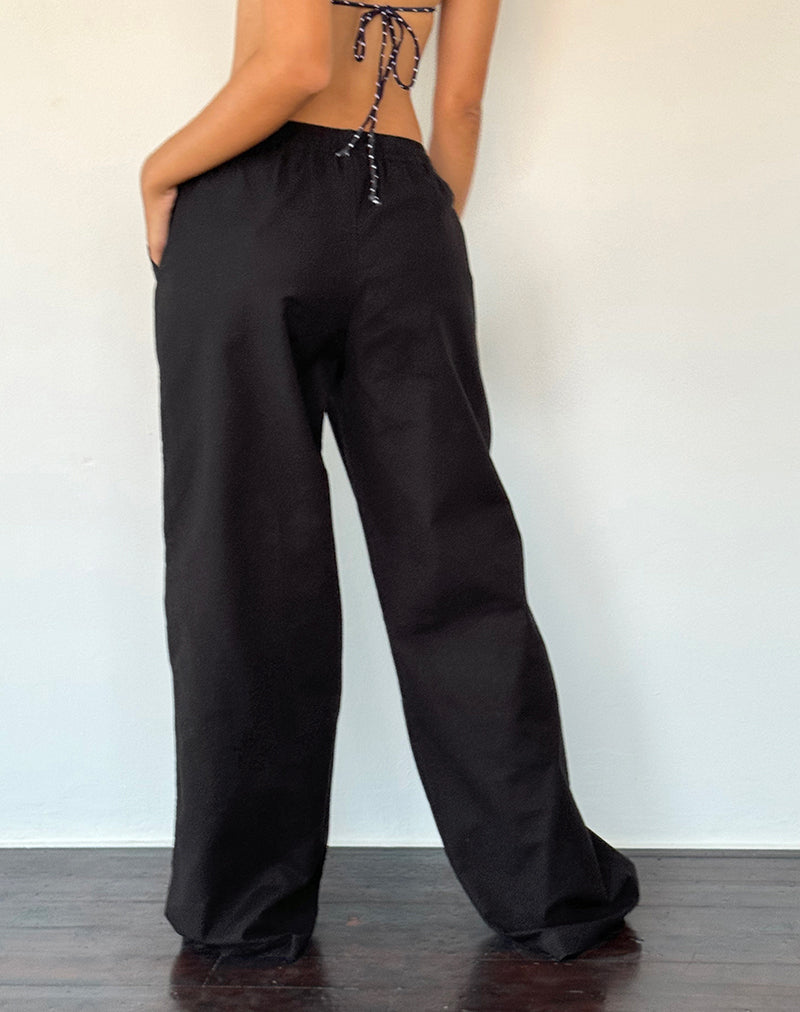 Wasic Wide Leg Trouser in Black