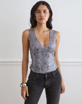 Wespiser Top in Sequin Lilac Grey