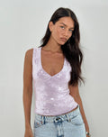 Wespiser Top in Sequin Soft Purple