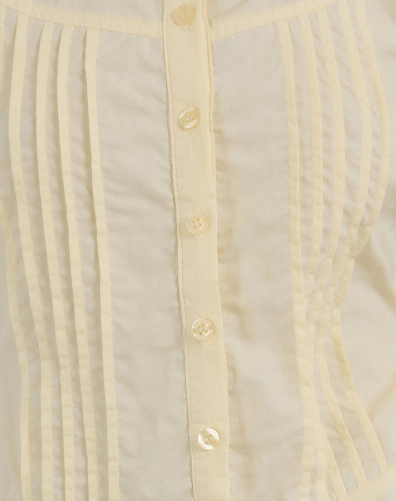 Wilmot Blouse in Buttermilk Yellow Poplin