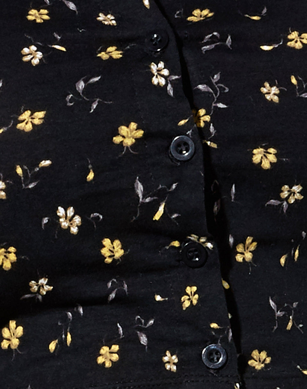Wuma Cropped Shirt in Pretty Petal Black