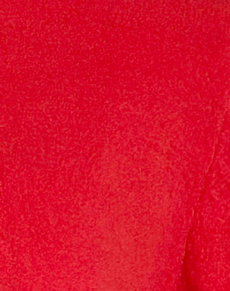 Wunara Cardigan in Red with Pink Bows