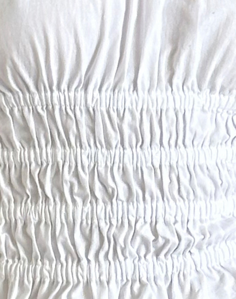 Xavan Bardot Tie Shoulder Top in White