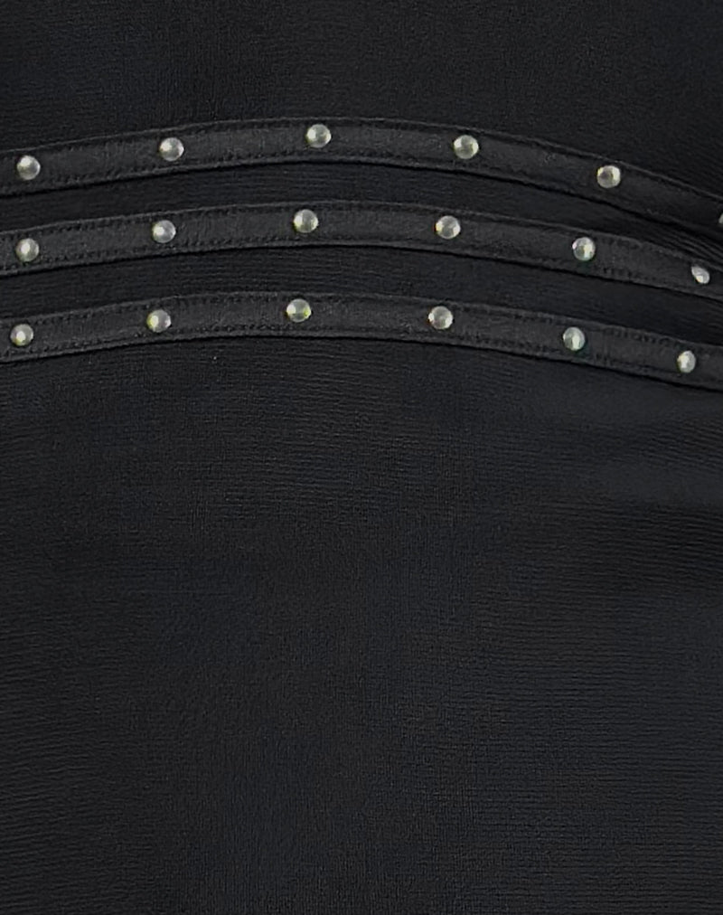 Xaviera Plunge Dress in Black