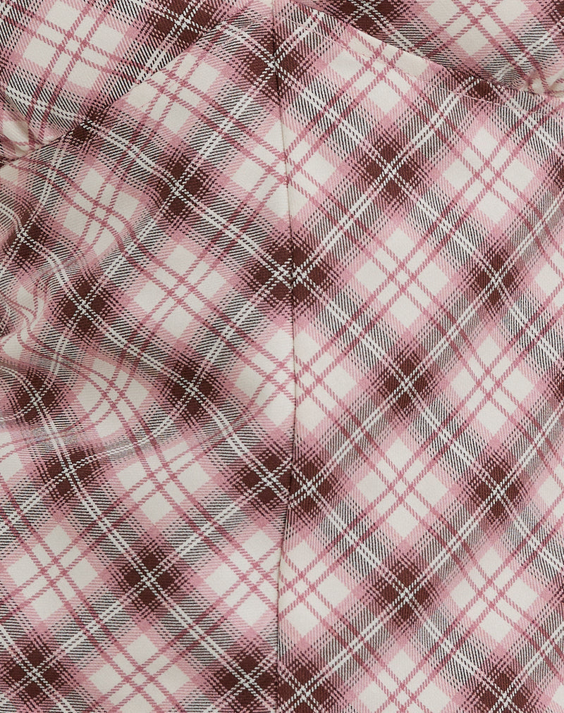 Yakti Halter Top in Pink Check
