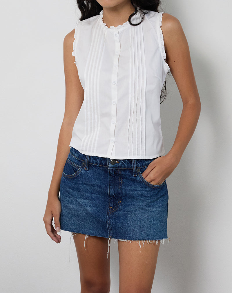 Yara Blouse in Poplin White