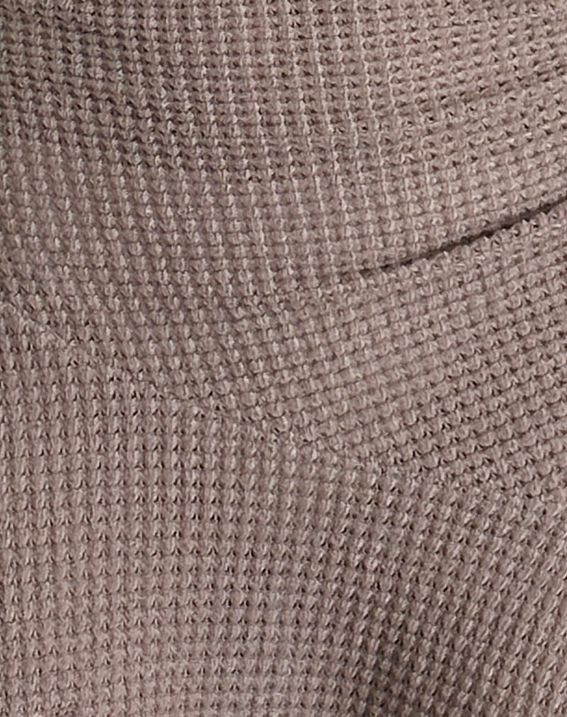 Yelena Halter Dress in Light Taupe