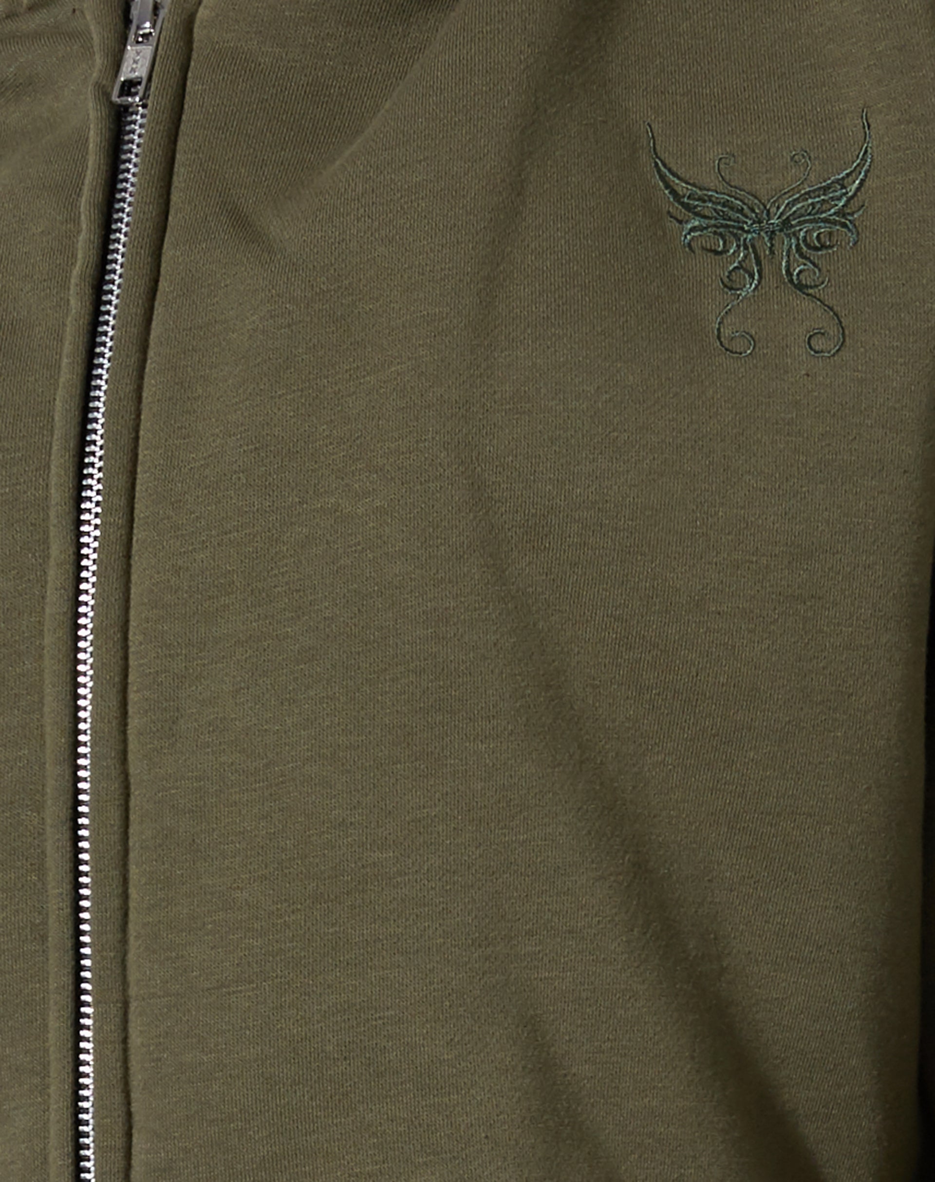 Yukata Hoodie in Grape Leaf Butterfly Embro