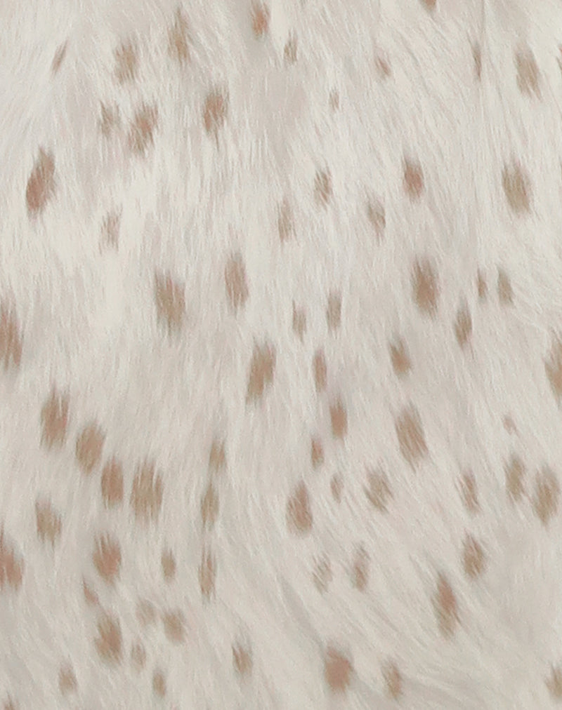 Yukio Bandeau Mini Dress in Ivory Bambi Print