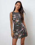 Zahira Mini Dress in Sequin Vintage Flower