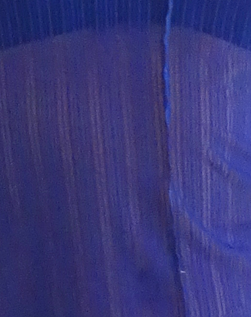 Zartina Top in Sheer Texture Blue