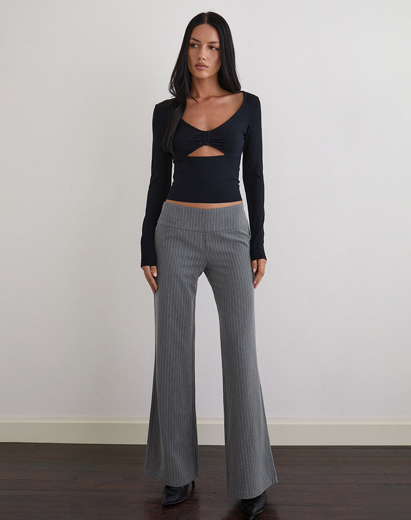 Zolena Trouser in Tailoring Pinstripe Grey