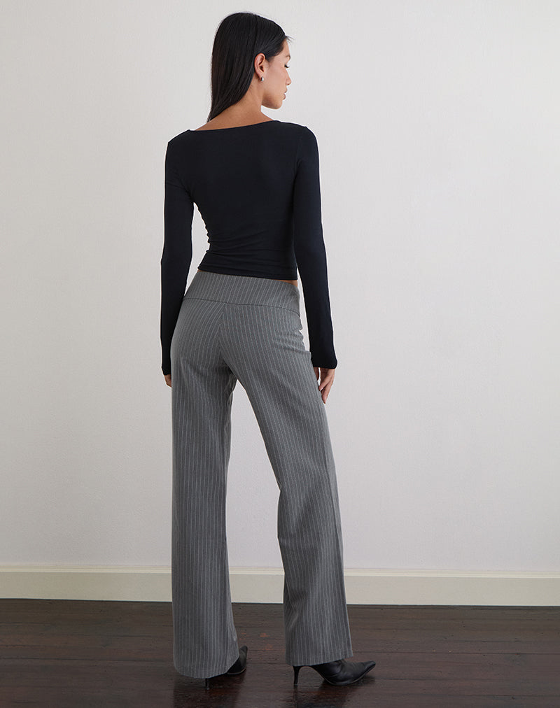 Zolena Trouser in Tailoring Pinstripe Grey