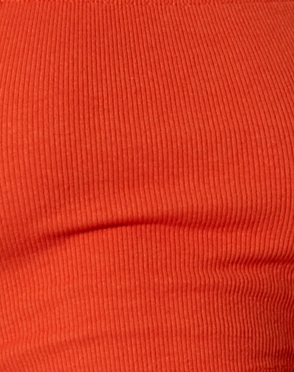 Nara Crop Top in Rib Tangerine