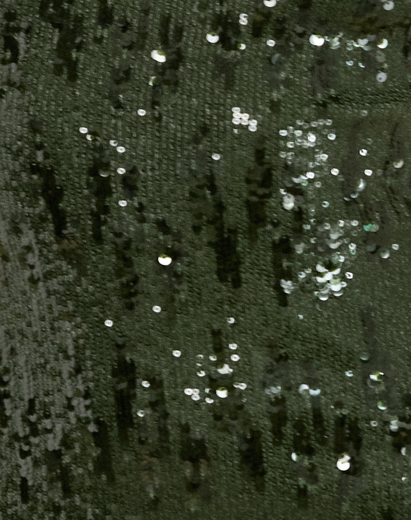 Zumaya Halter Dress in Mixed Drape Sequin Khaki