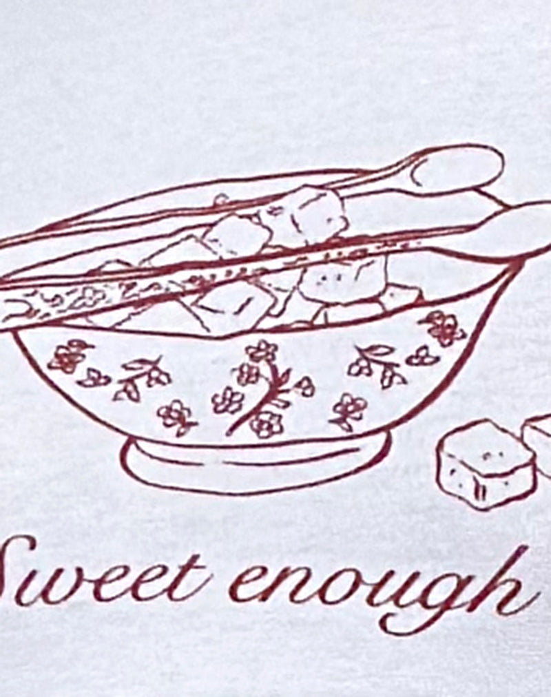 Zyzy Baby Tee in White with Sweet Enough Graphic